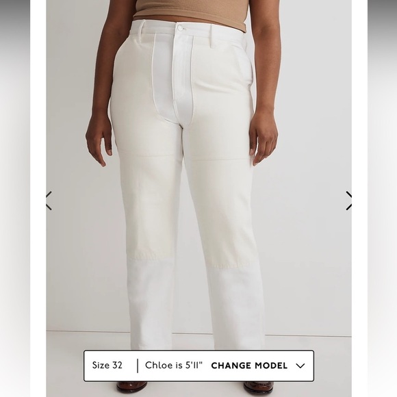 NWT Madewell The '90s Straight Jean: Two-Tone Workwear Edition - Picture 7 of 9